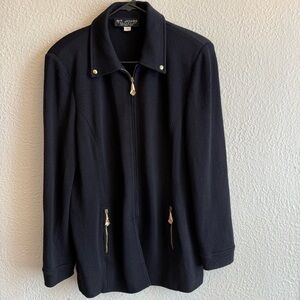 St. John Black Sweater with Gold Accents